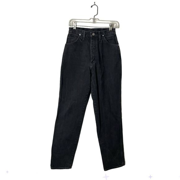WRANGLER Bareback Black Jeans 12NBPWK Classic Fit Tapered Leg Size 9/10 VINTAGE - Picture 3 of 9